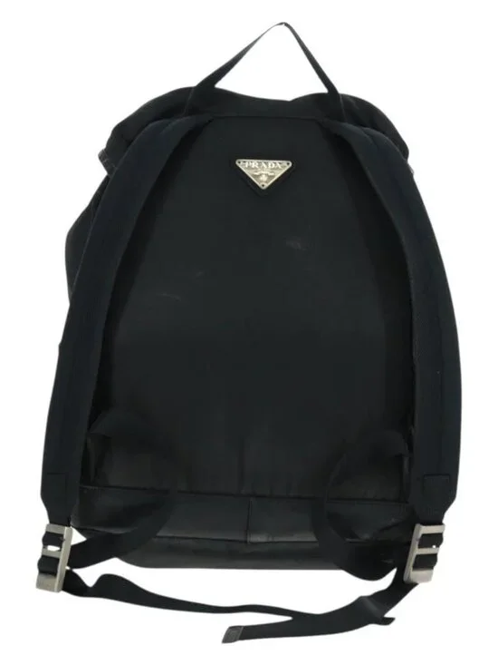 PRADA Backpack Nylon Black Silver Auth bs31873 - Picture 3 of 16